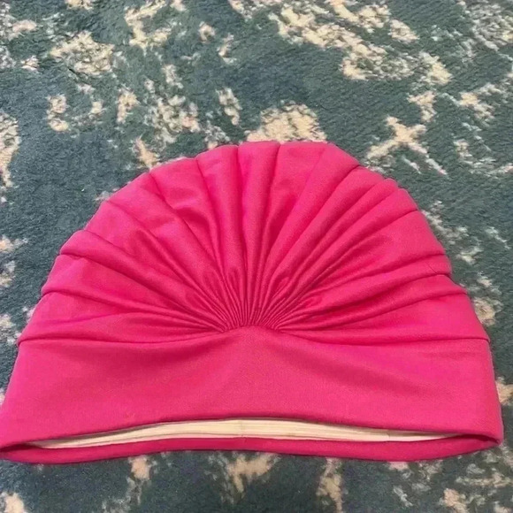 Vintage style retro polyester latex swim cap - Picture 3 of 7
